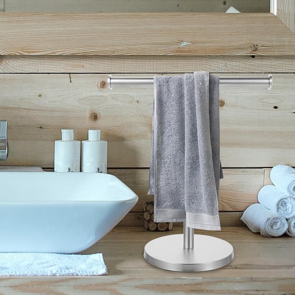 Håndkleholder Stativ T-formet Håndklestativ Rustfritt Stål Stilig Design Glatt