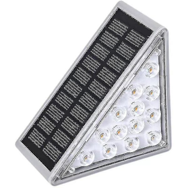Solcellsbelysning för trappor, 2-pack, Vattentäta Solcellslampor för Utomhus, LED-Trappbelysning för Trädgård, Bakgård, Trappor, Entré