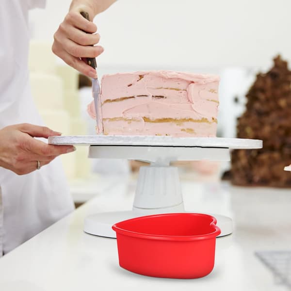 4 stk. hjerteformede silikonekageforme Hjerteformet kageform Cupcake bageform Fødevaregodkendt silikone
