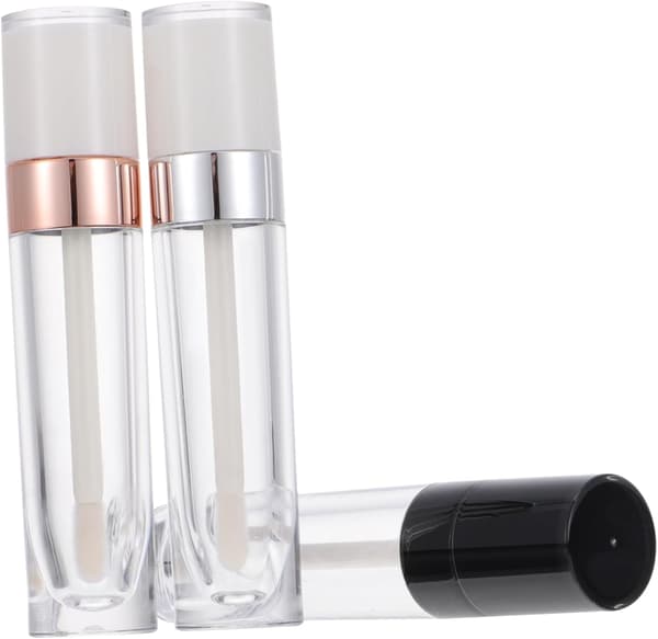 9 stk. tomme lipgloss-stavrør, påfyllbare mini-lipglossbeholdere for DIY bærbar balsamrør, tilfeldig farge