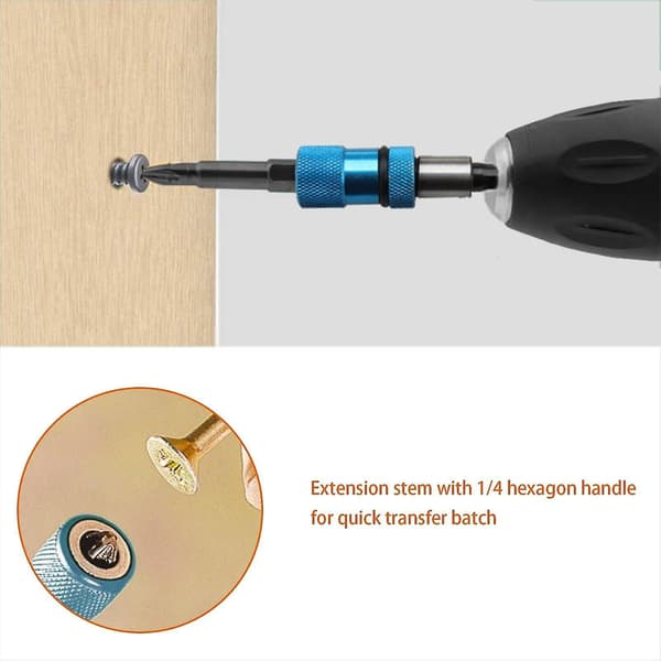 Hex Magnetisk Gipsvegg Bittholder Rask Utgivelsesforbindelsesstangadaptere (blå) (2 stk)