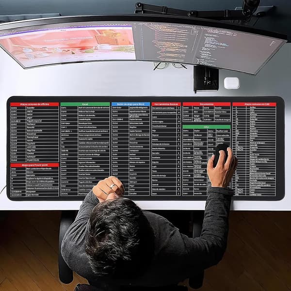 Excel Snarvei Vanntett Skrivebordsmatte 300X800X3Mm Stor Tykk Tastatur Musematte