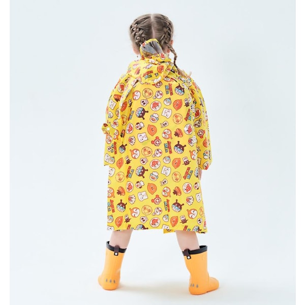 Lasten sadevaatteet, 3D-sarjakuva Lasten Toddler Sadetakki Poncho Poncho Tytölle (keltainen leipä) Yellow Bread XL