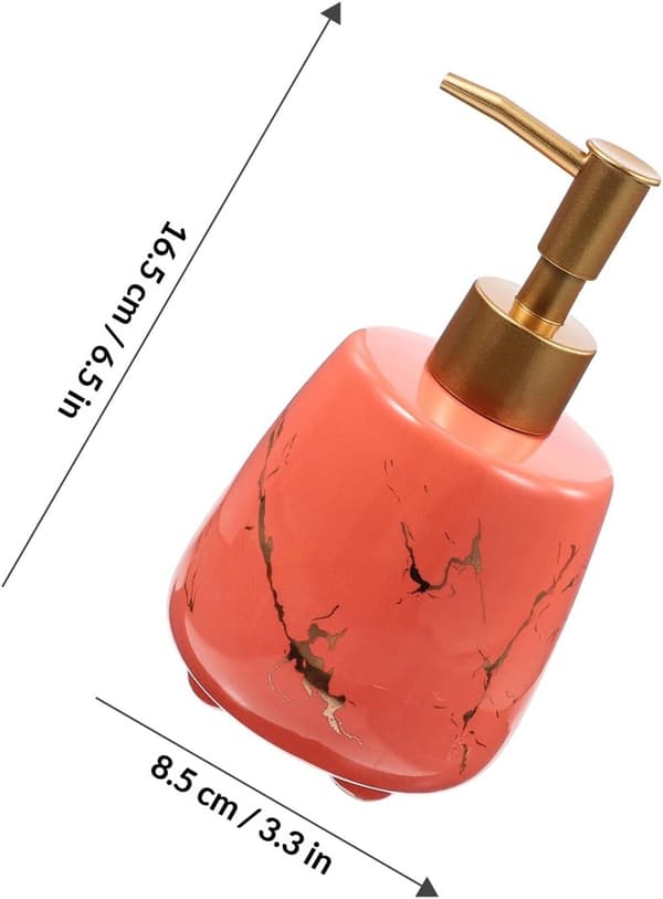 Keramisk tvålpumpflaska 300 ml med rostfri pump bärbar design