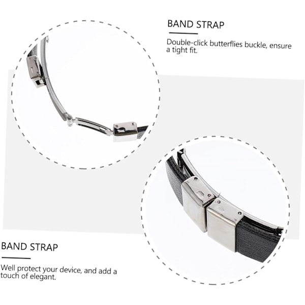 Rannekoru Watch 5/5 Pu Liukumaton Solki Mukava Käyttö Vaihtohihna