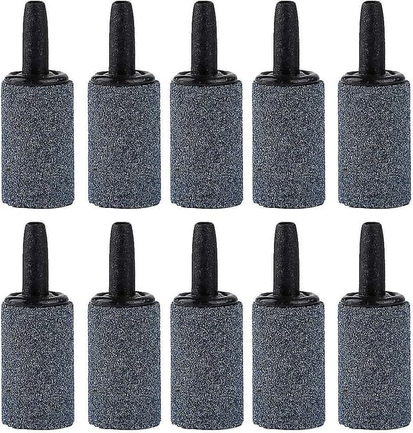 1 Tums Luftsten 10 Stycken Cylinder Bubbeldiffusor Luftstenar För Akvarium Fisktank Pump Grå/blå