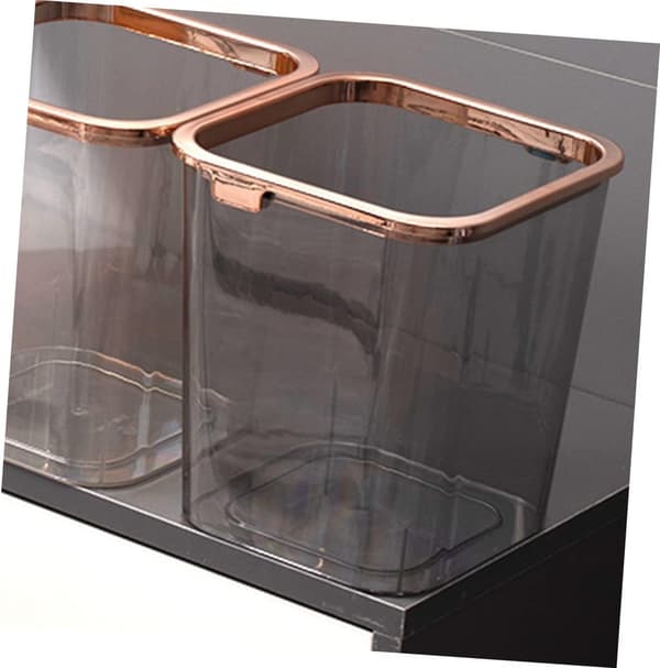 Husholdningssøppelbøtte Papirkurv 20X18X18Cm PET-materiale Solid