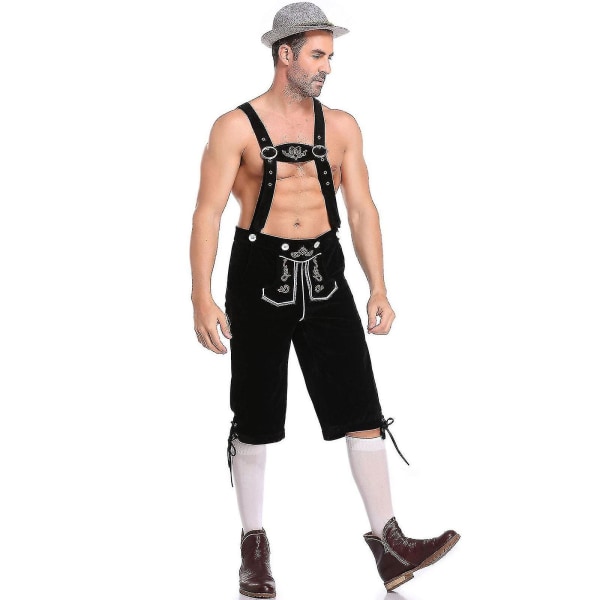 Bavarian Oktoberfest kostume til mænd opsat til Fancy Oktoberfest og ølfestival 2XL Red