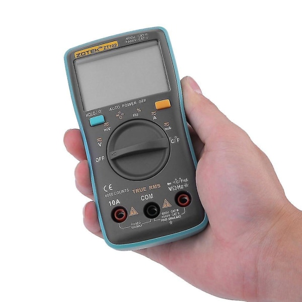ZT102 Digitalt Multimeter 6000 Tellinger Voltmeter