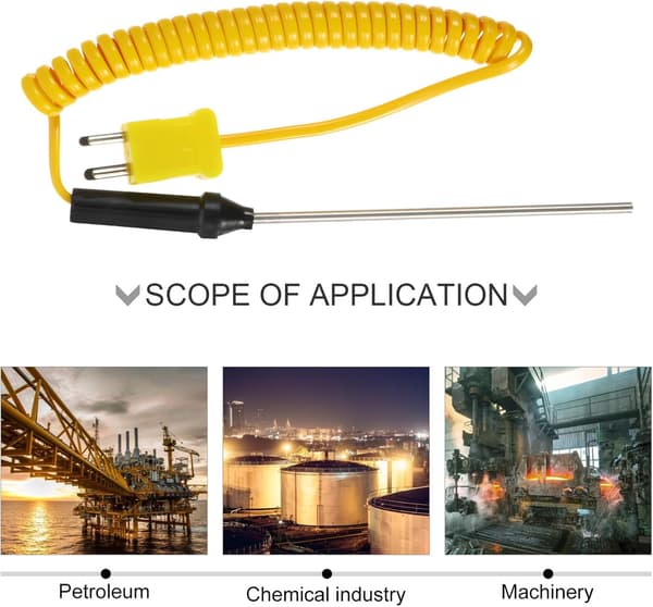 2st K-typ termoelementsond temperatursensor för grillkött högtemperaturtermoelementsensor