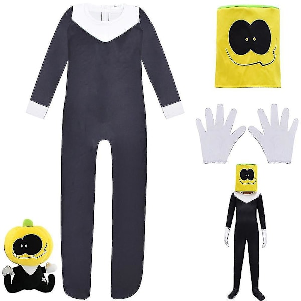 Friday Funkin 3D Outfit Børne Pump Bodysuit Jumpsuit Maske Handsker Sæt Fancy Up C 9-10 Years