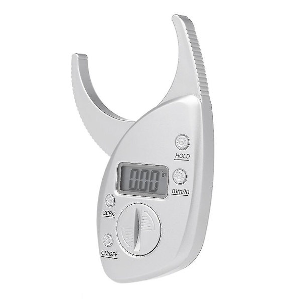 Kroppsfettkaliper, 2 st knappcellsbatterier, engelsk manual