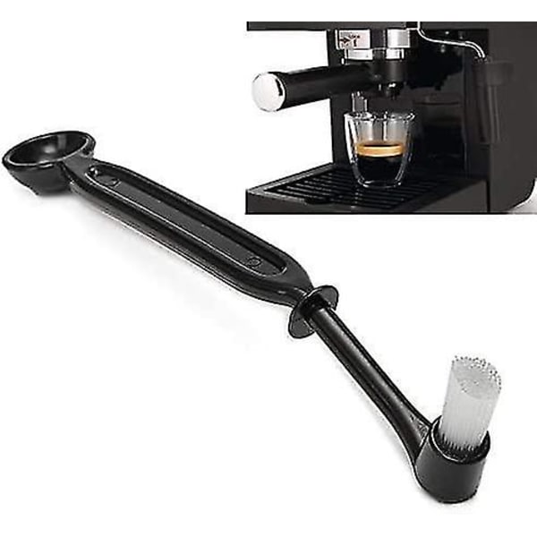 Musta Kahvikoneen Harja Puhdistaja Nylon Espresso-koneen Harja Kahvin Puhdistustyökalu (musta) (2 kpl)