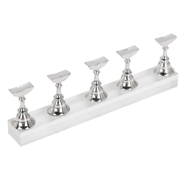 Nail Art Display Practice Stand Magnetic Nail Fingernail Tip Holder Manicure Set Tool(6 )