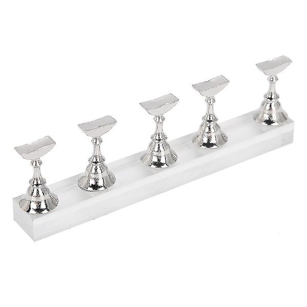 Neglekunst Display Øvelsesstativ Magnetisk Negle Fingernegl Tip Holder Manicure Sæt Værktøj (6)