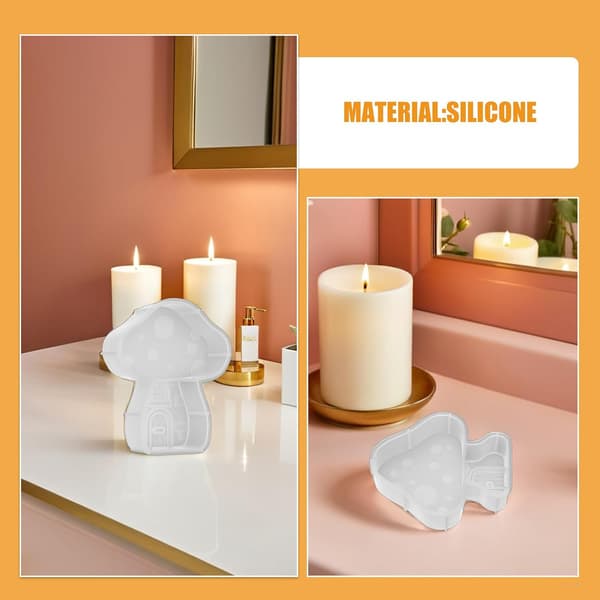2 stk 3D sopplys silikonformsett for DIY håndlaget duftlys