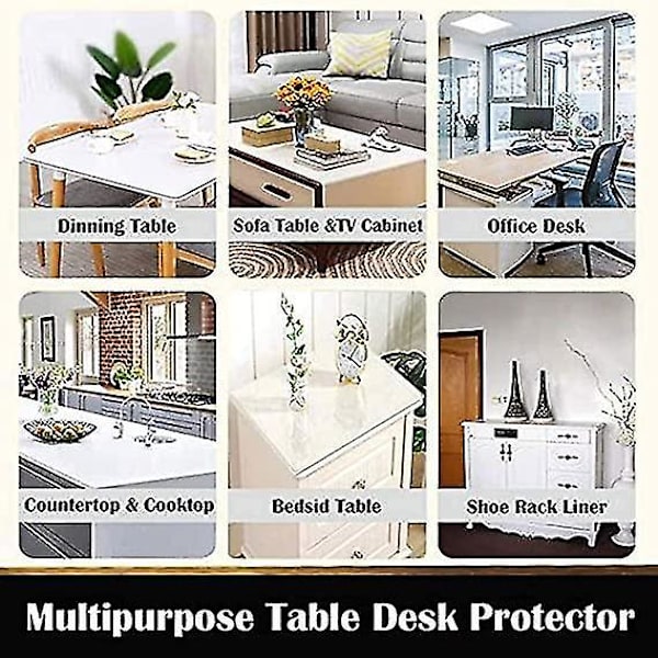PVC Bordsskydd Transparent Anpassad Storlek 160x90cm