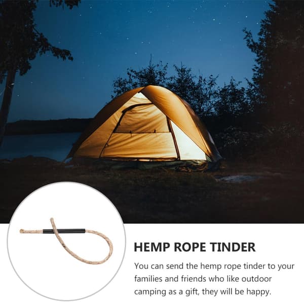5 st vaxad eldstadsrep Jute Flame Fire Rope för camping och vandring utomhusöverlevnad