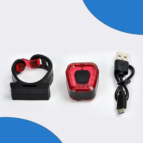 Sykkellyssett med 5 lysmoduser, supersterkt frontlys og baklys, USB-ladbart sykkellys