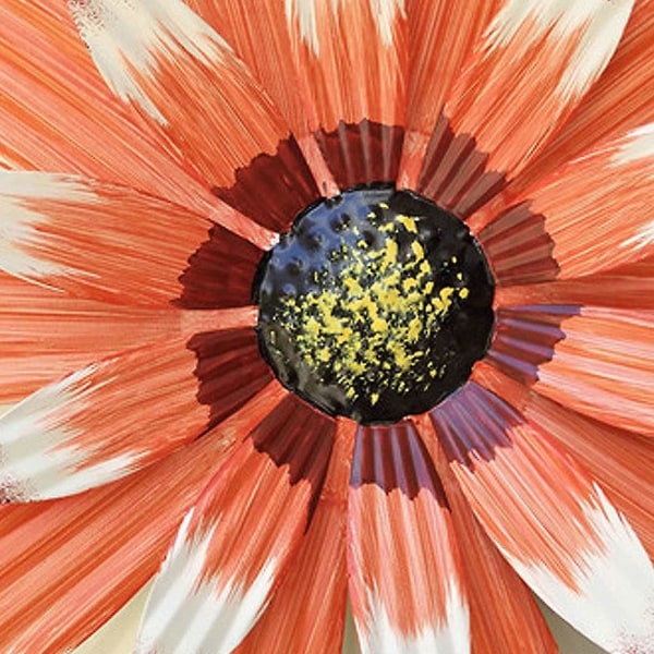 Metallikukkaseinäkoristeet, puutarhaseinätaide Suuri 3d auringonkukka, suuri päivänkakkara kukka seinätaide