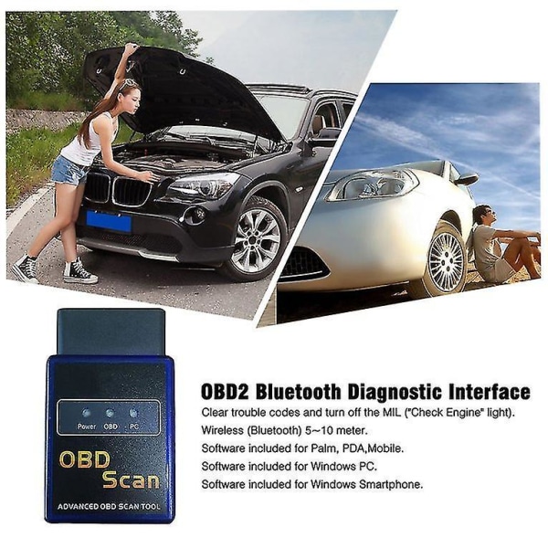 ELM327 OBD2 Mini Car Diagnostic Scanner Bluetooth Tool