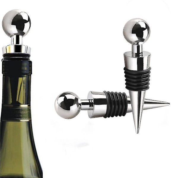 3-pack Vinproppar i Zink-legering med bolldesign/Dekorativa vinproppar för vin, champagne