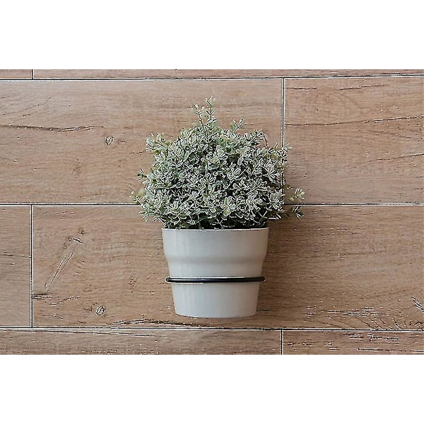 Blomkruka Väggfäste Set 3 - Hängande Järnhållare - Svart - Storlek: 10,2 Cm