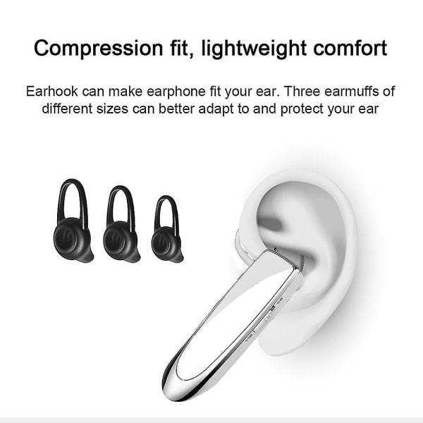 Bluetooth kuuloke V4.1 langattomat handsfree-kuulokkeet, ajokuulokkeet White