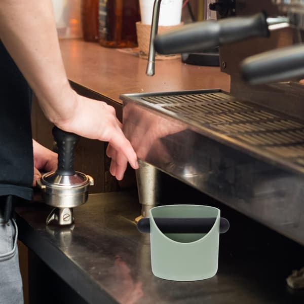 2 stk Espresso Knock Box Stick Silikon Knock Box Stang Solid Enkel å Rengjøre Svart Kaffe Knocker Tilbehør