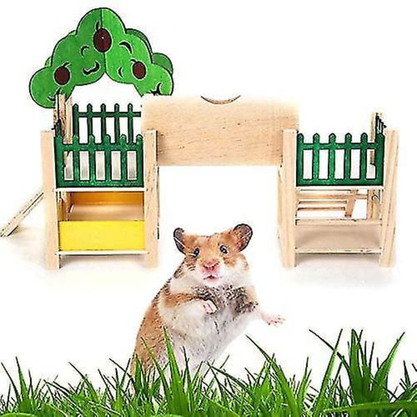 Hamster Legeplads Aktivitetslegetøj i træ Lille dyr