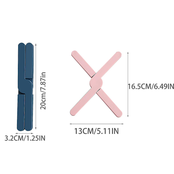 Skridsikker Tyk Foldbar Silikon Trivet, Varmebestandig Foldbar Pude