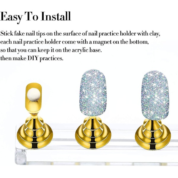 DIY Nagelsmycke Kristallhållare Återanvändbar Klibbig Putty 2 st