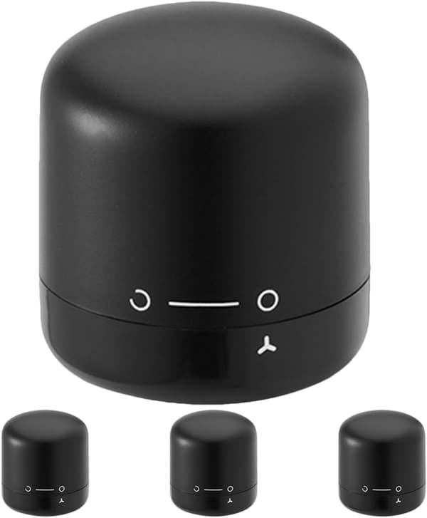 4 stk. vinkorker vakuumforseglingsplugger kompakte elegante ABS silikonpropper