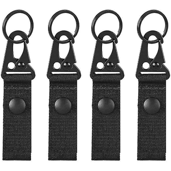 4 st Tactical Bälte Nyckelhållare Bältesklämma Webbing Spänne Rem Bälte Nyckelring Nyckelring Krok