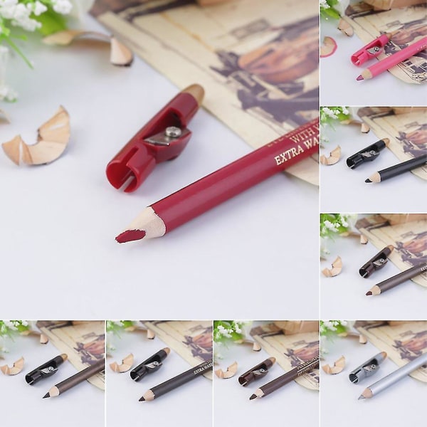 Women Long Eyebrow Pencil Sharpener Lid Longlasting