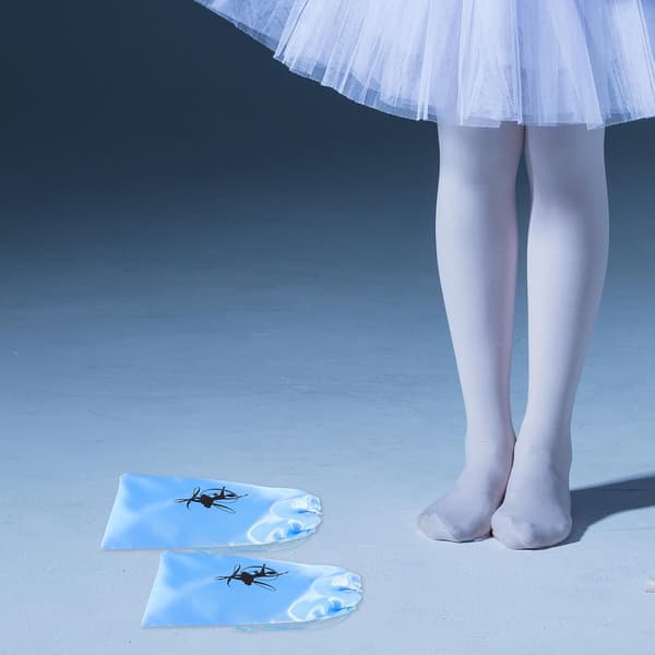 Balletskotaske til satinblå snøre dansetøffelpose Letvægts bærbar skoopbevaring