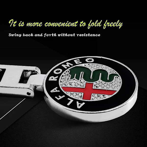 Sztxj Bilmerke Nøkkelring For Alfa Romeo Nøkkelring Emblem Henger For Kvinne Mann