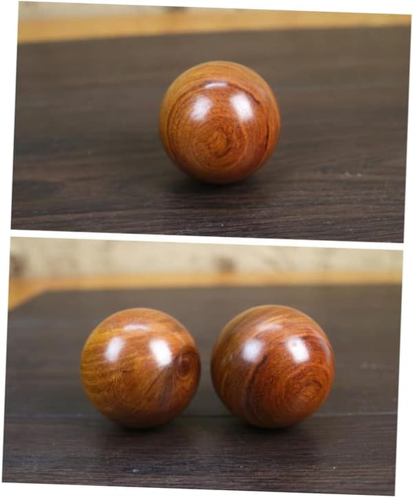 Trähandmassagebollar 2st 6cm Träningsbollar Muskelsträckning Avslappning
