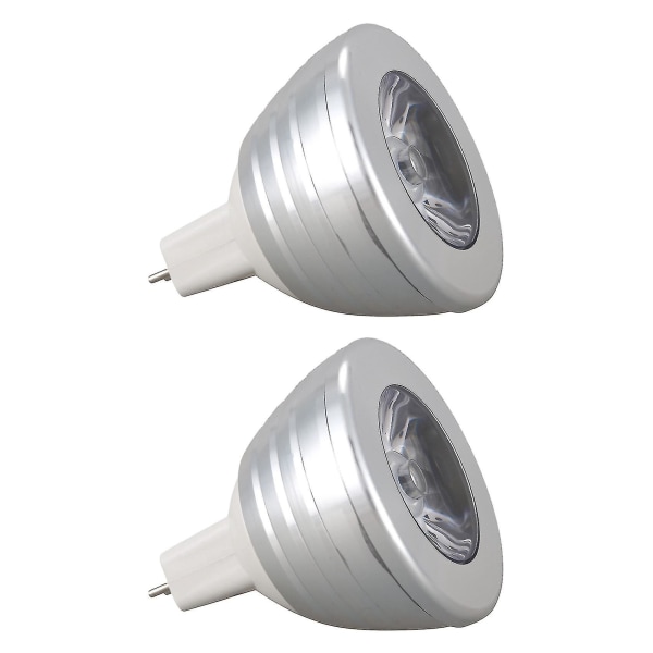 MR16 3W Fargeskiftende RGB LED Spotlys Pære Fjernkontroll 12V