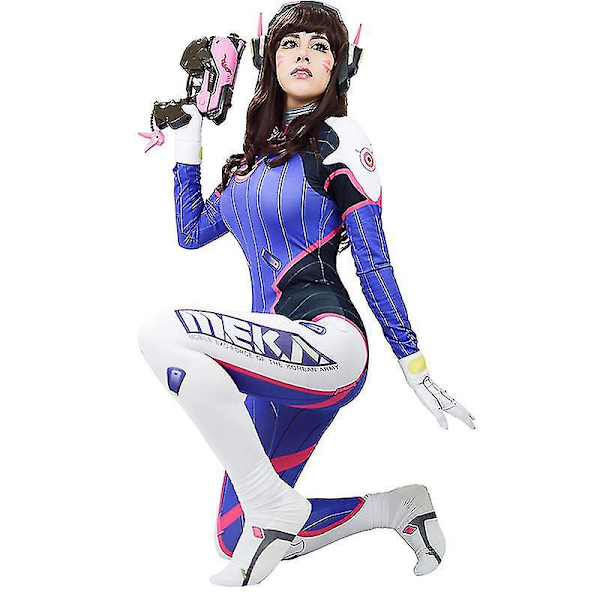 Pige Loli Mecha Jumpsuit D.va Cosplay Halloween Kostume
