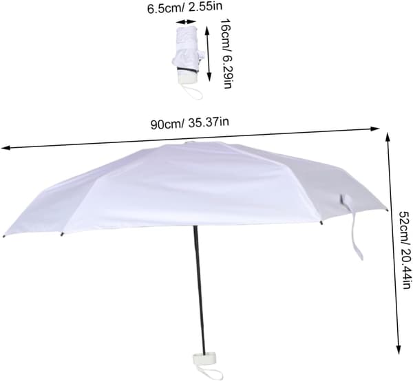 Tasku Mini Aurinkovarjo Kevyt Kompakti Matkavarjo Reppuun UV-suoja Ulkokäyttöön