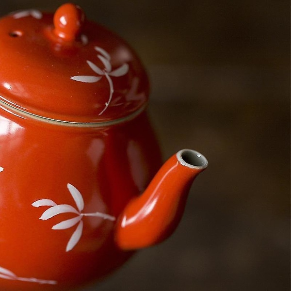 Dehua keraaminen teekannu Retro Red Household Hot Cold Pot