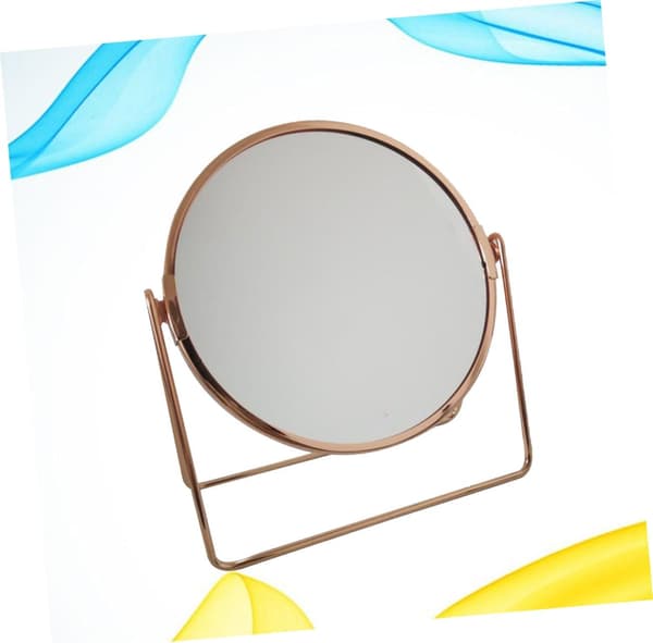 1 stk Dobbeltsidig Sminkespeil Rotasjon Elegant Skrivebordsdesign og Refleksjon for Bruk