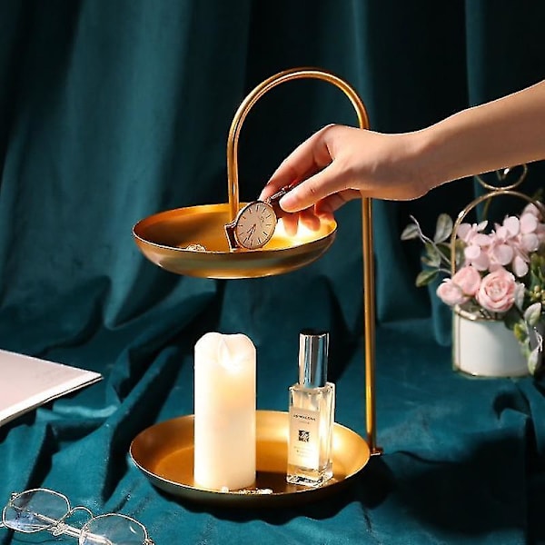 Nordisk Dobbeltlags Kosmetik Opbevaringsskuffe Guld