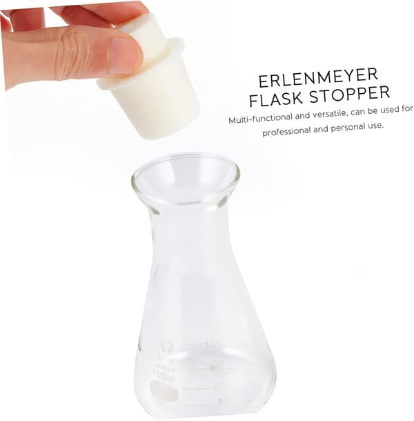 5 stk silikonpropper for Erlenmeyer-kolbe 150 ml koniske glassrørplugger laboratorium