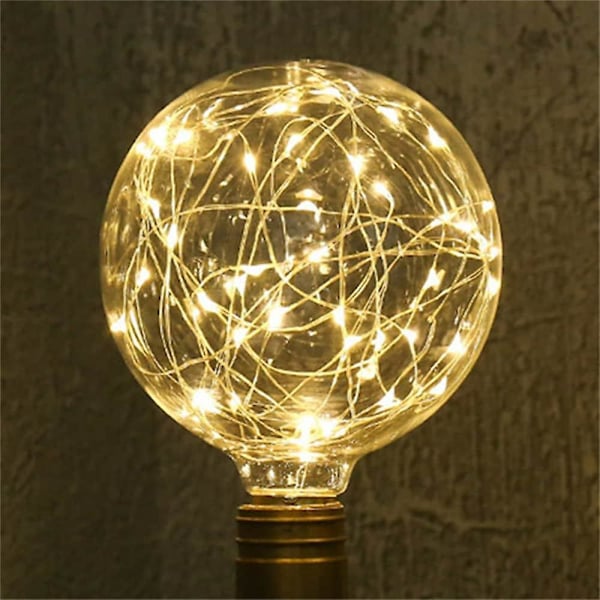 4 stk LED Globe Fairy Lyspærer Stjerneformet Dekorativ E26 E27