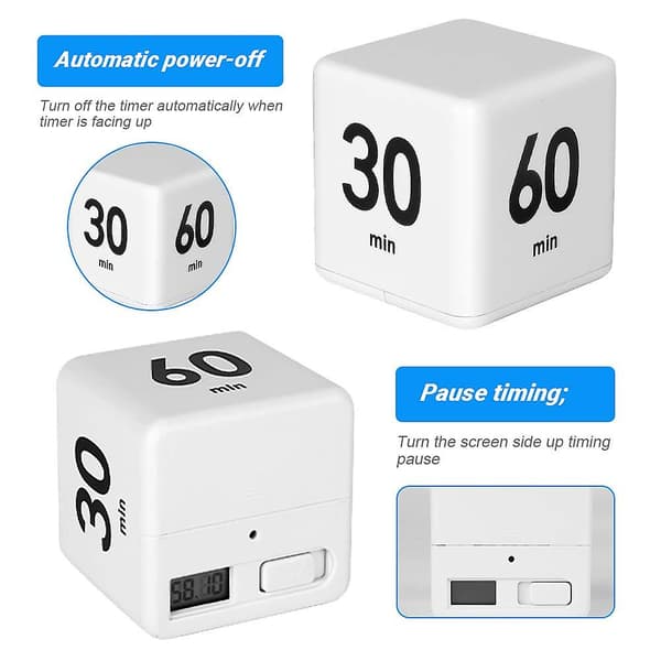 Digital Køkken Timer Med Store Tal, Cube Børne Timer Med LCD Display Høj Alarm Til Tid Mand