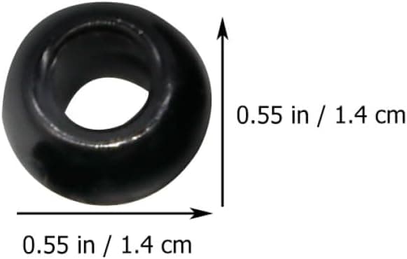 240 stk. 12 mm sorte og hvide hule dreadlocksperler sæt til hårfletning DIY parykringe Reggae-stil