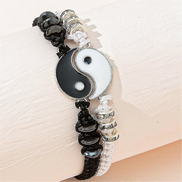 2 stk Yin Yang venner eller par armbånd gave