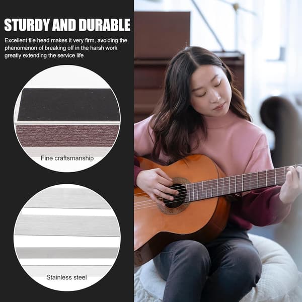 Professionell gitarrbandslipningsstav och filset för gitarr och ukulele